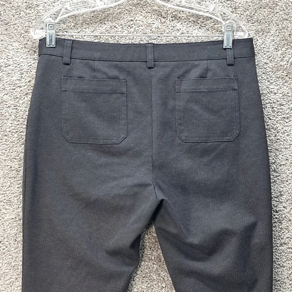 Andrew Marc Mens Slim Fit Stretch Trousers Dark Grey Dress Pants Size 34x29